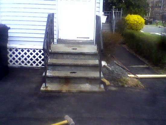 before steps