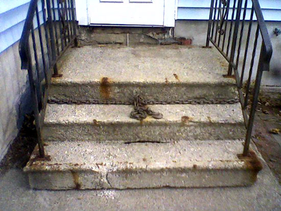before steps
