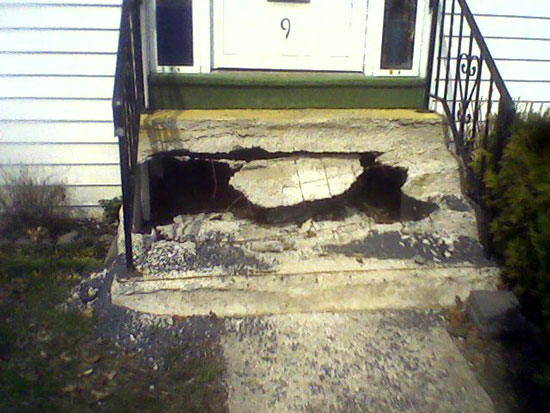before steps